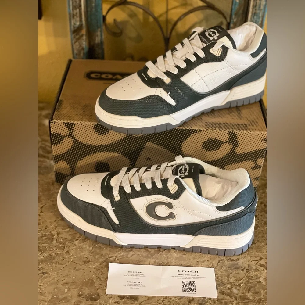 COACH NIB Women’s Charcoal SoHo Denim Sneakers Size 8 - Picture 3 of 17